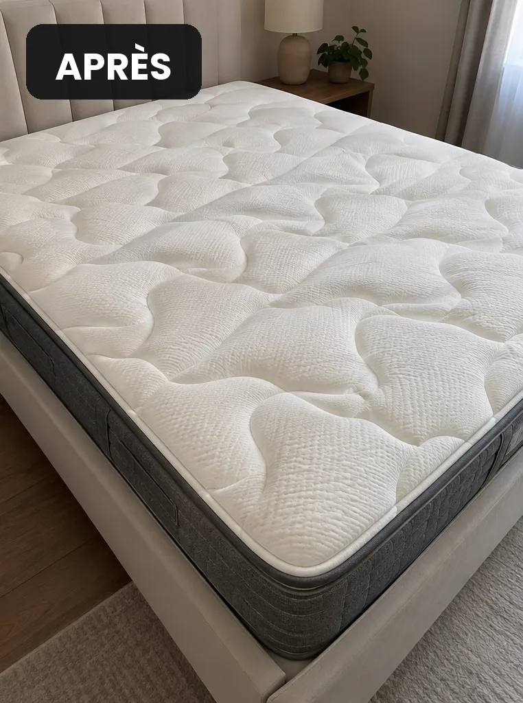 Matelas 2 places après nettoyage